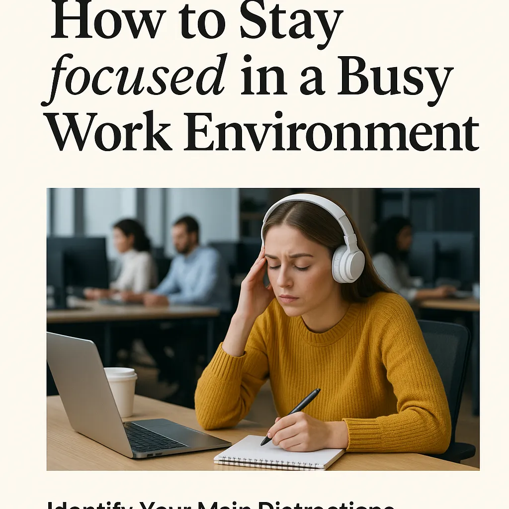 Tips to Stay Focused in a Busy Work Environment